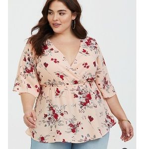 Torrid Sz 4 Pink Floral Babydoll